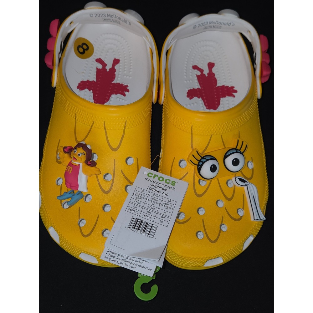 Crocs McDonald's Birdie Yellow Clogs Mens‎ Size 8 Womens 10 Classic Shoes